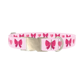 Ribbon Heart Dog Collar - metal silver