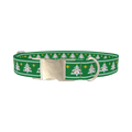 Christmas Knitted Tree Dog Collar - metal silver