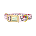Love Heart Dog Collar - plastic gold