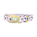 Purple Bow Dog Collar - plastic gold