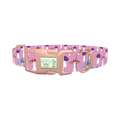 Multicolor Mushroom Dog Collar - plastic rose gold