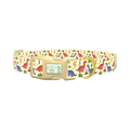 Dinosaur Volcano Dog Collar - plastic gold
