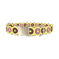 Donut Sprinkle Dog Collar - metal silver