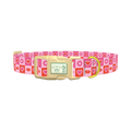 Valentine Hearts and Lips Dog Collar - metal rose gold