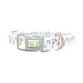 Colorful Music Notes Dog Collar - plastic silver