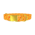 Geometric Honeycomb Dog Collar - metal gold