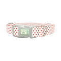 Red Dot Pattern Dog Collar - plastic silver