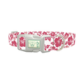 Hibiscus Blossom Dog Collar - plastic silver