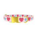 Geometric Diamond Heart Dog Collar - metal gold