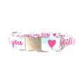 Romantic Heart Dog Collar - metal gold