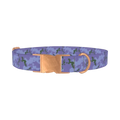 Purple Digital Camo Dog Collar - metal rose gold