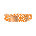 Orange Skull and Bones Dog Collar - metal rose gold