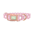 Clover Dot Dog Collar - plastic rose gold