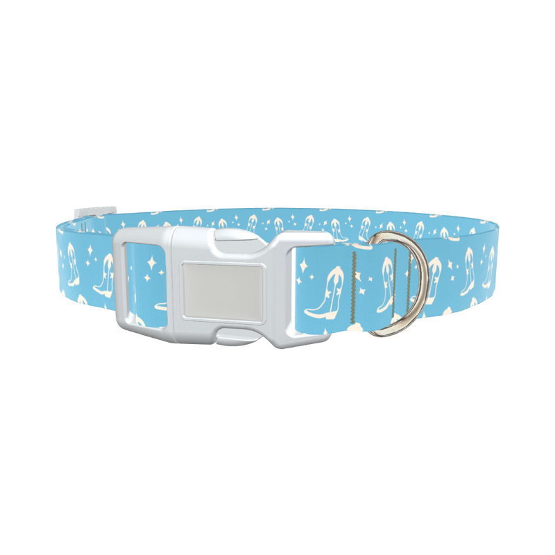 Cowboy Boot Dog Collar - plastic gold