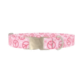 Peace Flower Dog Collar - metal silver