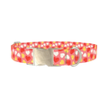 Sweetheart Pattern Dog Collar - metal silver