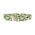 Light Green Camo Dog Collar - metal silver