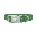 Green Santa Hat Dog Collar - plastic silver