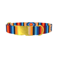 Aztec Geometric Dog Collar - metal gold