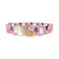 Halloween Trick or Treat Dog Collar - metal silver