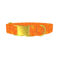 Autumn Leaf Dog Collar - metal gold