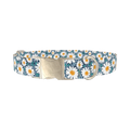 Floral Chamomile Dog Collar - metal silver