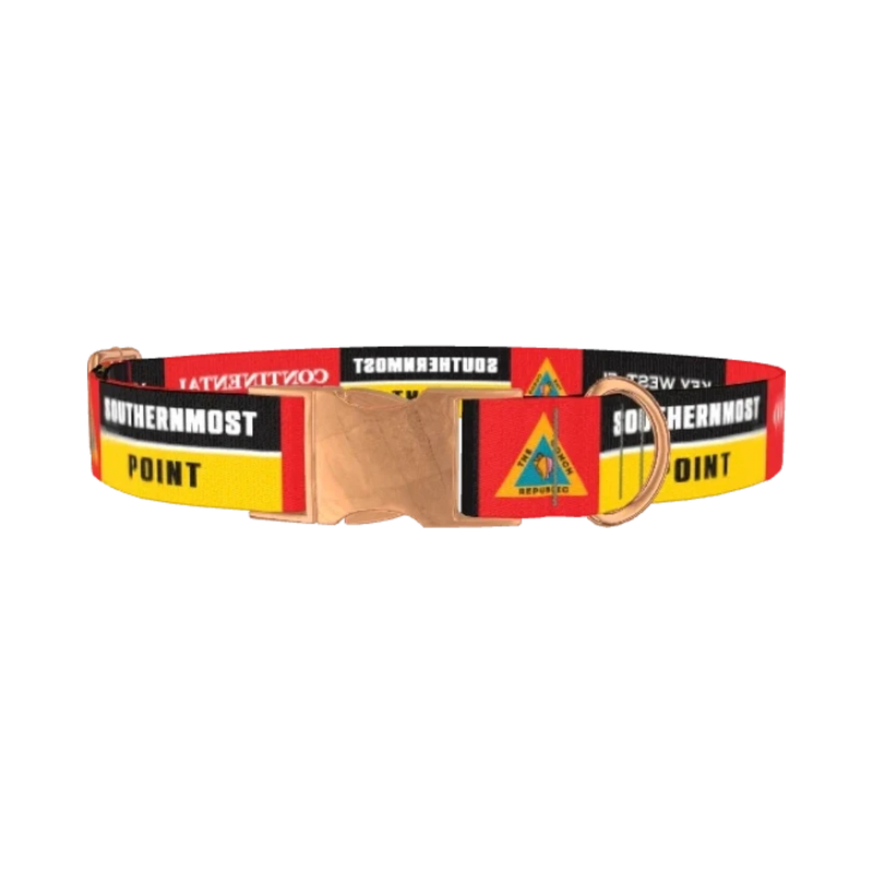 Key West Buoy Dog Collar - metal rose gold