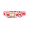 Kawaii Heart Faces Dog Collar - plastic rose gold
