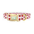 Ladybug Print Dog Collar - plastic gold