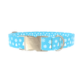 Winter Snowflake Dog Collar - metal silver