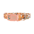Forest Mushroom Dog Collar - plastic rose gold