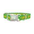 Birthday Floral Dog Collar - plastic silver