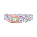 Floral Tulip Dog Collar - plastic rose gold