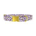 Leopard Print Dog Collar - metal gold