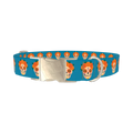 Day of the Dead Dog Collar - metal silver