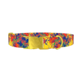 Colorful Paint Splatter Dog Collar - metal gold