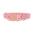 Floral Rosebud Dog Collar - plastic rose gold