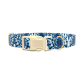 Spiral Tie Dye Dog Collar - plastic silver