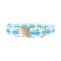Easter Truck Dog Collar - metal silver