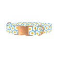 Egg Pattern Dog Collar - metal rose gold