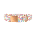 Geometric Pastel Dog Collar - metal rose gold