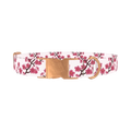 Floral Cherry Blossom Dog Collar - metal rose gold