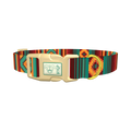 Tribal Stripes Dog Collar - plastic gold