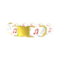 Music Note Dog Collar - metal gold