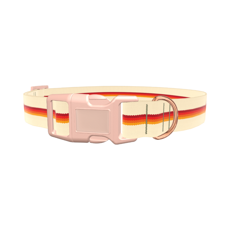 Retro Geometric Dog Collar - plastic gold