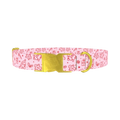 Christmas Holiday Dog Collar - metal gold