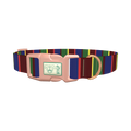 Striped Pattern Dog Collar - plastic rose gold