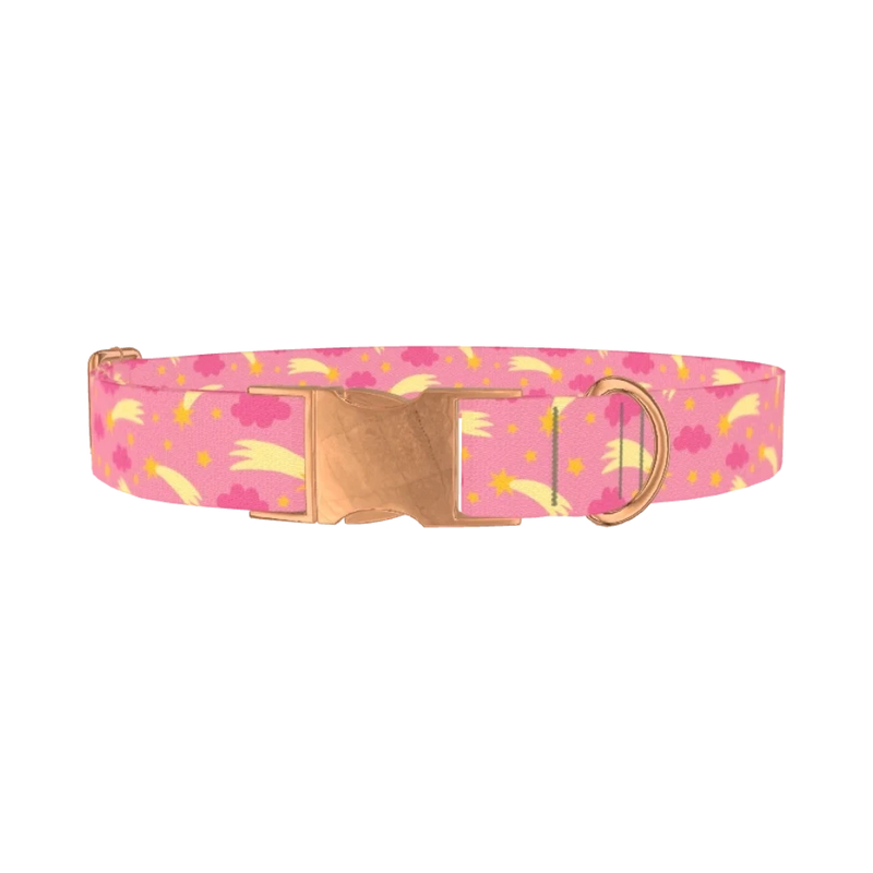 Comet Cloud Dog Collar - metal rose gold