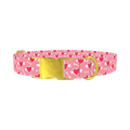 Winged Heart Arrow Dog Collar - metal gold