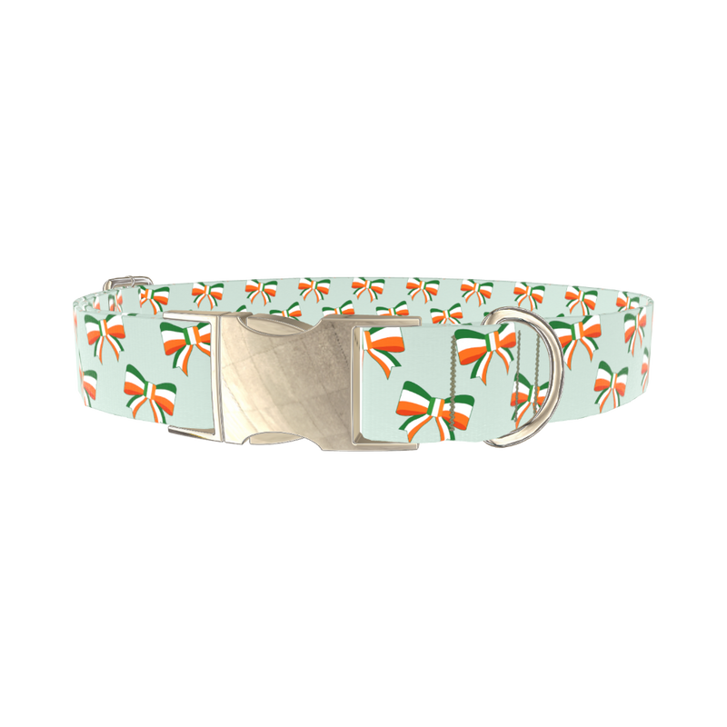 Irish Bow Dog Collar - metal gold